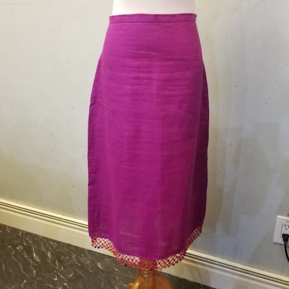 French Connection purple beaded bottom women's size 4 (S1)